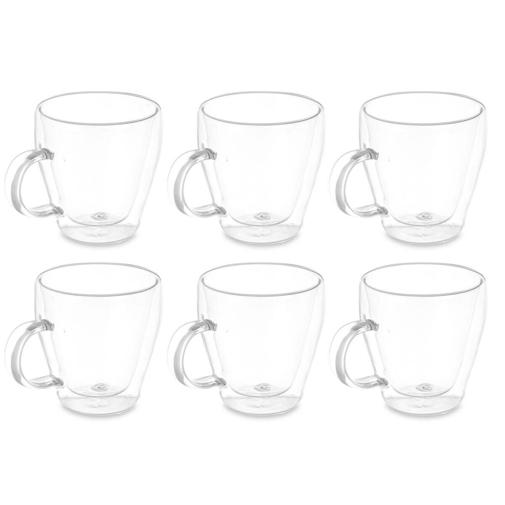 Doppelwandige Tassen, 270 ml, 6er-Set