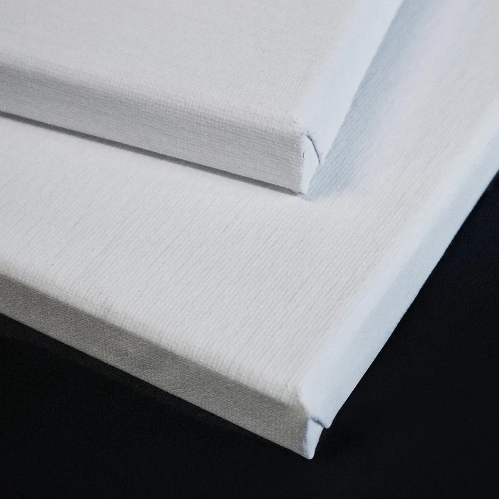 3x Tela su telaio, 100% cotone, 280 g/m², fondo bianco 50X120 cm - 6