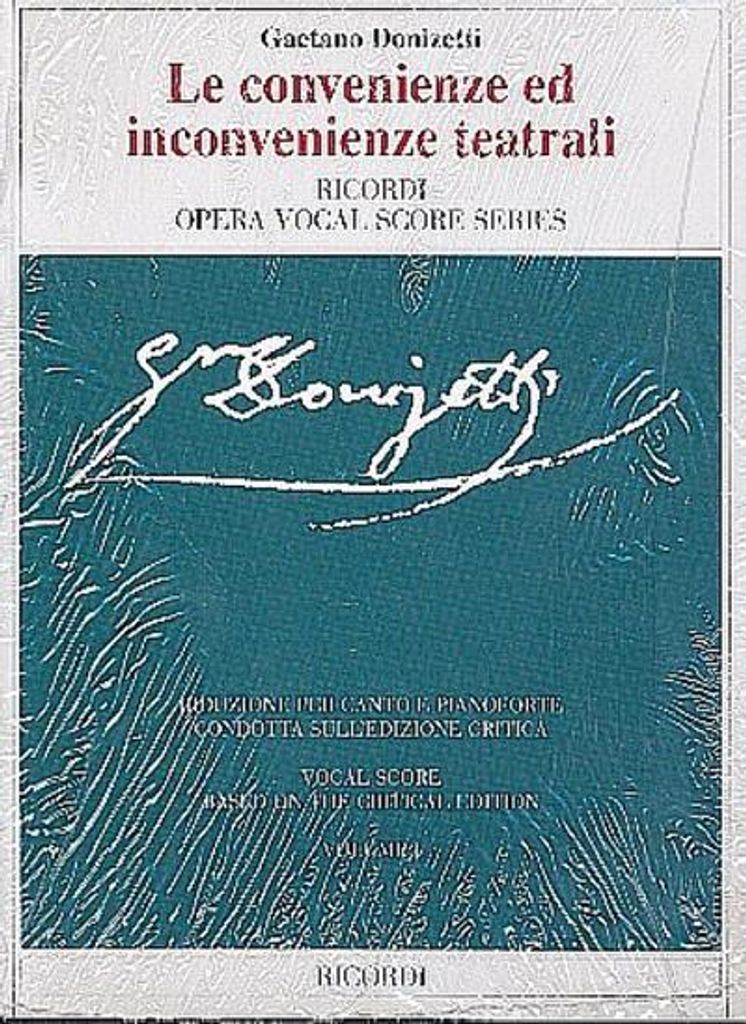 Le convenienze ed inconvienzeteatrali vocal score