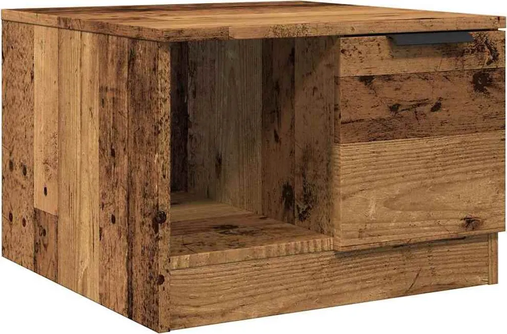 SYFAX™ Tavolino da Salotto Legno Antico 50x50x36 cm Legno Multistrato