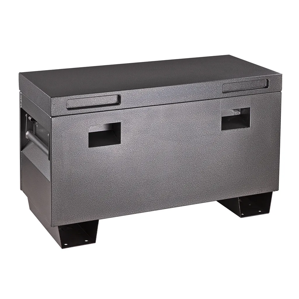 Boîte à outils en métal 170 L XL gris 91x43x56 cm - Coffre de rangement