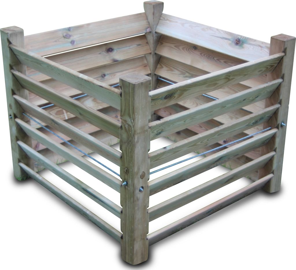 GartenDepot24 Holzkomposter 650 Liter – 100x100x80 cm – Produktbild 