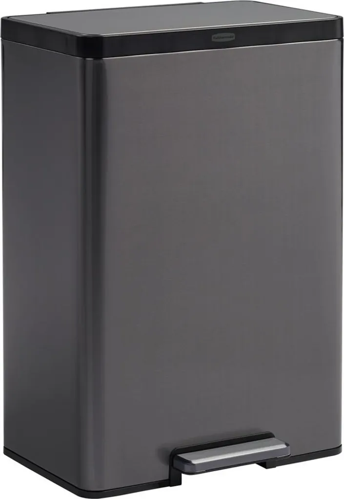 Poubelle à pédale Rubbermaid Elite Dual Stream 39L avec finition robuste