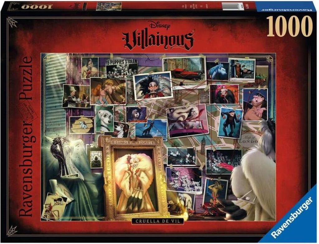 RAVENSBURGER Puzzle Disney Villainous: Cruella de Vil 1000 dílků
