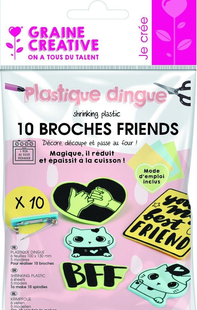 Crazy Plastic Kit - Freundschaftsbroschen
