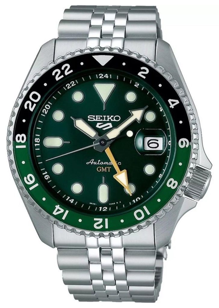 Orologio automatico Seiko 5 Sports GMT, quadrante verde, Immagine del prodotto 