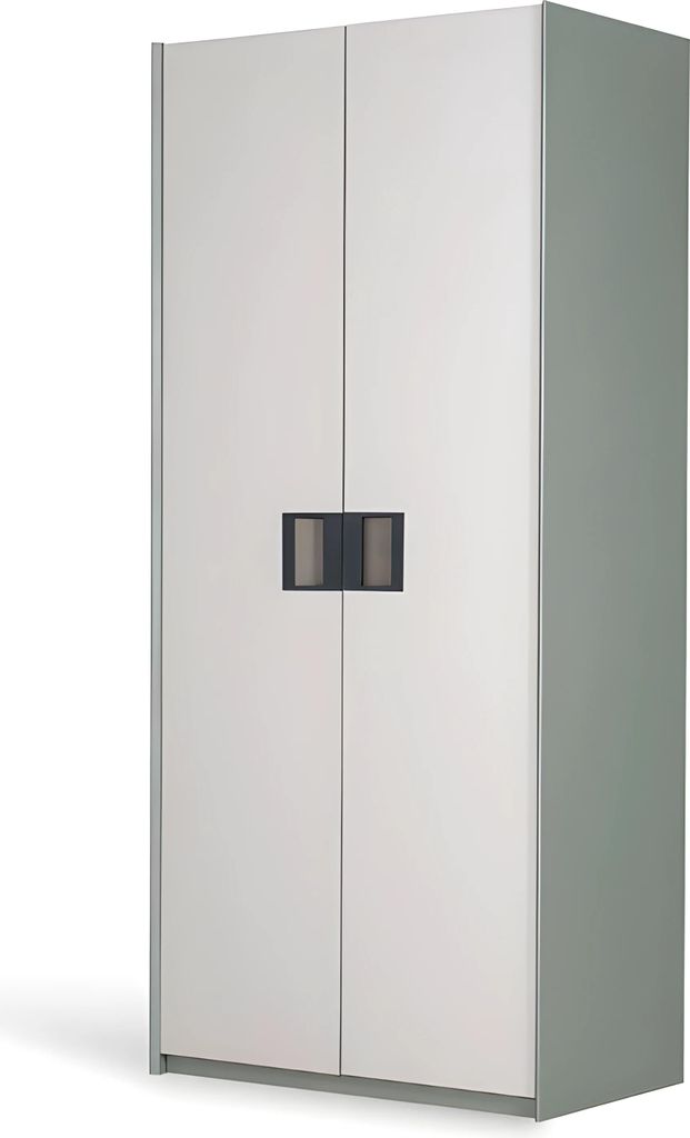 Eckkleiderschrank Kleiderschrank Kommode Schrank Garderobe Holz Weiß Set