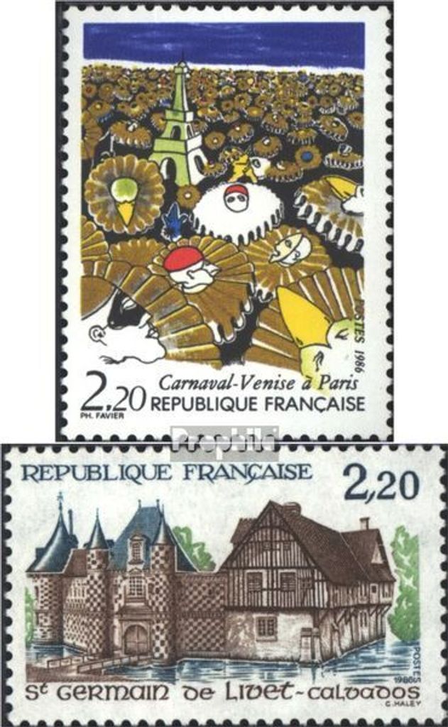 Briefmarken Frankreich 1986 Mi 2531,2538 (kompl.Ausg.) postfrisch Karneval