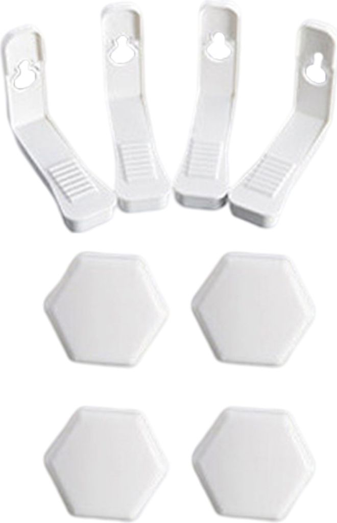 4pcs Bettlaken Grippers hohe Härte bequeme Kunststoff-Plastik-Schlupfbettblatthalter Quilt Befestigungsklammern für Zuhause-Weiß ,Größen:S