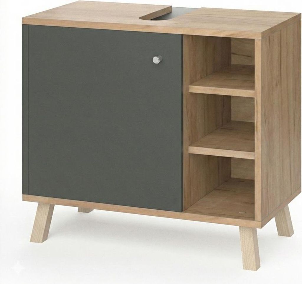 A product shot of a bathroom vanity cabinet.