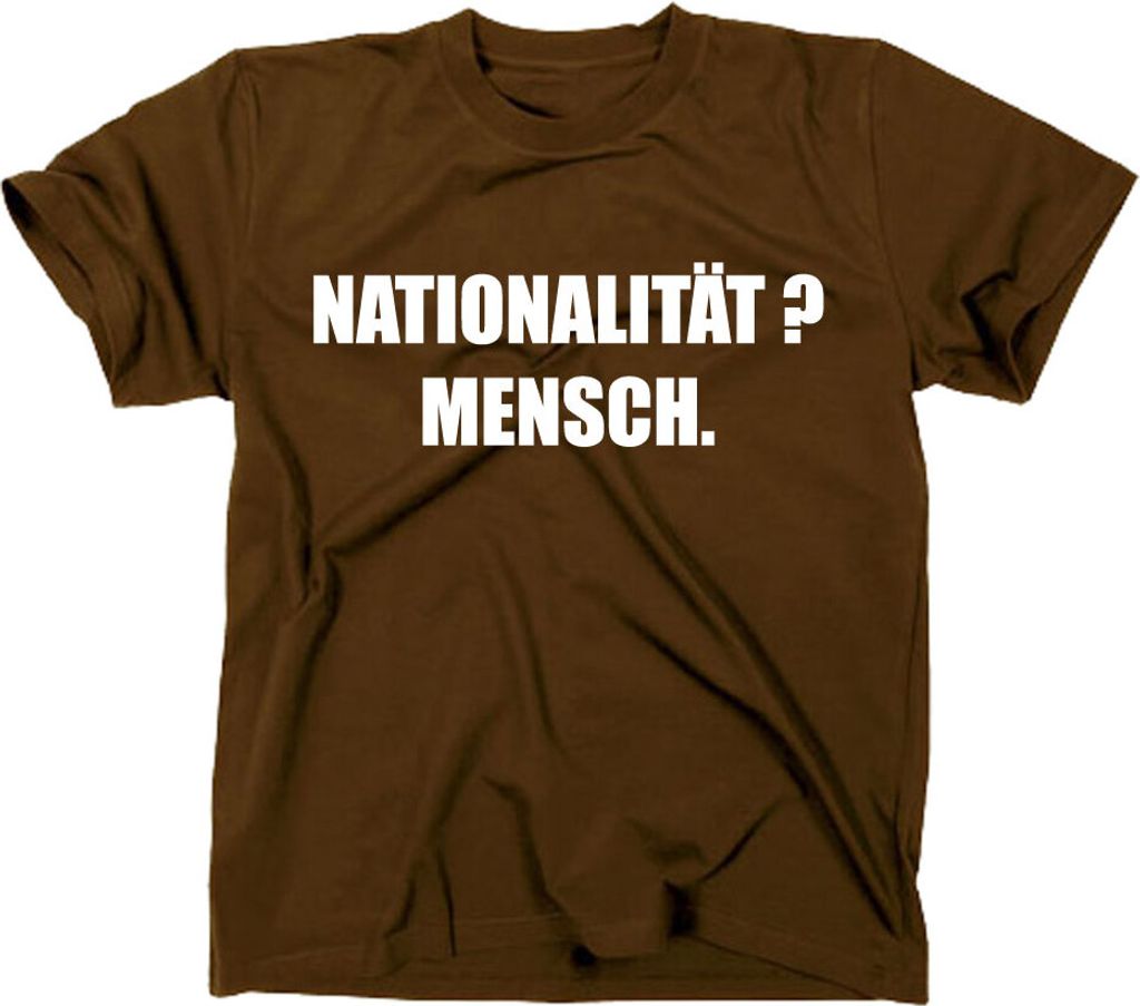 Styletex23 T-Shirt Nationalität Mensch, braun, M