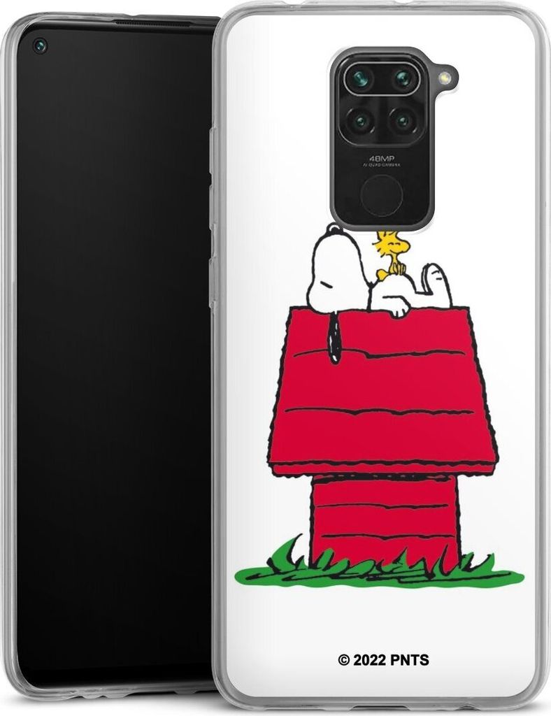 DeinDesign Slim Hülle für Xiaomi Redmi Note 9 Silikon Case Ultra Dünn Handyhülle Offizielles Lizenzprodukt Peanuts Snoopy