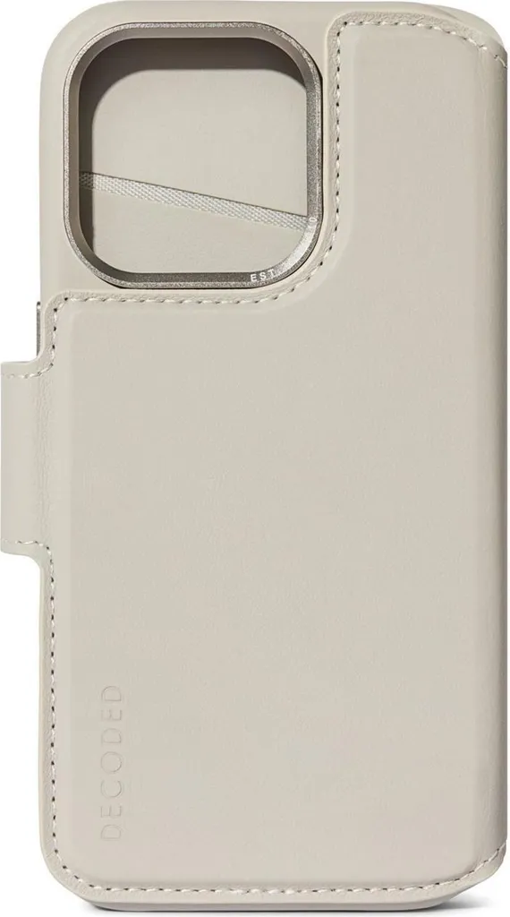 Portafoglio Decoded iPhone 15 Pro Pelle Clay - Pratico e Sicuro