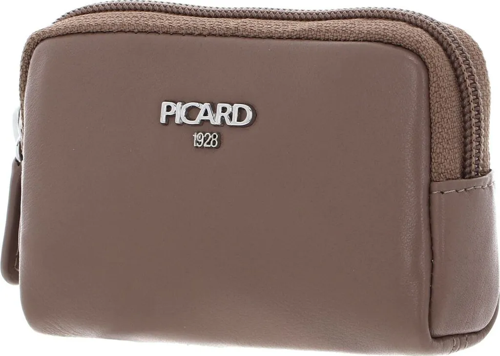 Pochette à Clés Bingo PICARD en Cuir avec Fermeture Éclair Coloris Taupe