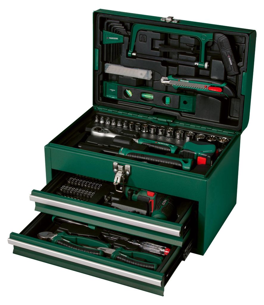 PARKSIDE® Werkzeugkoffer mit Akkuschrauber »PWBM A1« Produktbild 