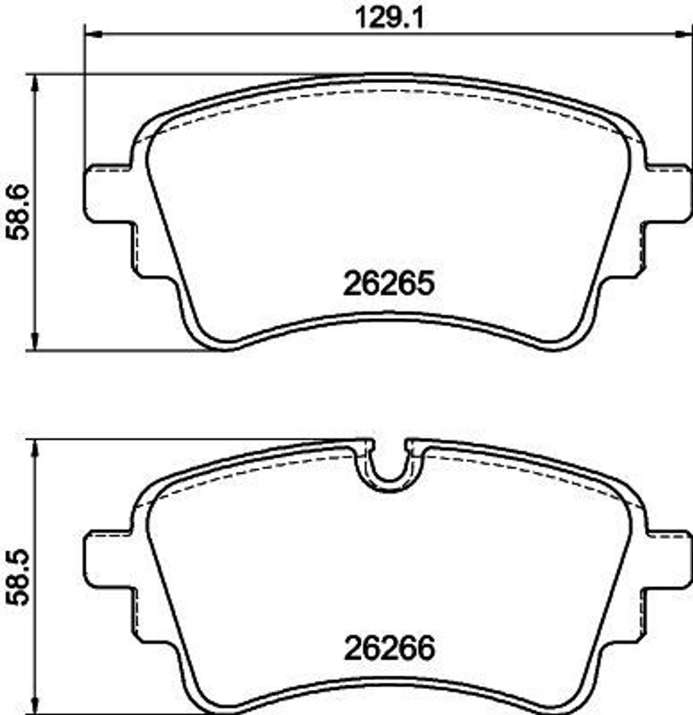 HELLA Bremsbeläge Satz Hinten Bremsklötze für AUDI A4 B9 Avant (8W5, 8WD) 8DB 355 040-961