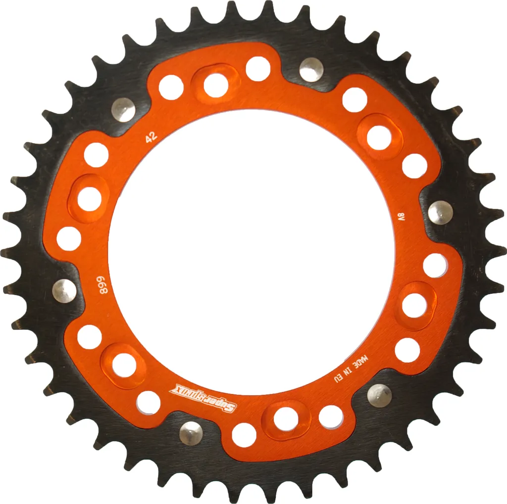 Couronne Stealth Orange 42 Dents RST-899:42-ORG Pas 525 Ultra Résistante et Légère
