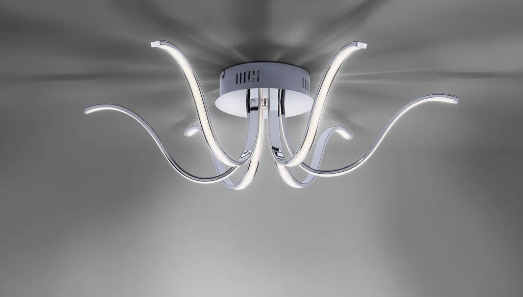 Plafonnier LED Design Courbe VALERIE en Métal, Éclairage 6 Branches - 12