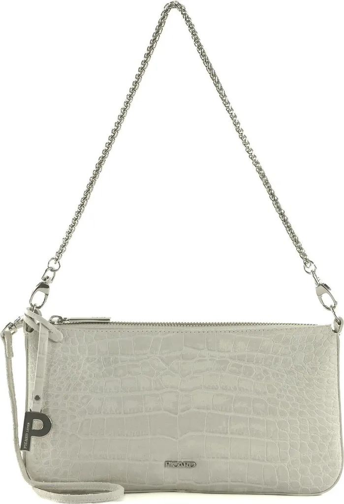Sac à Épaule Cuir Croco Écru Auguri : Accessoire Idéal pour Sorties