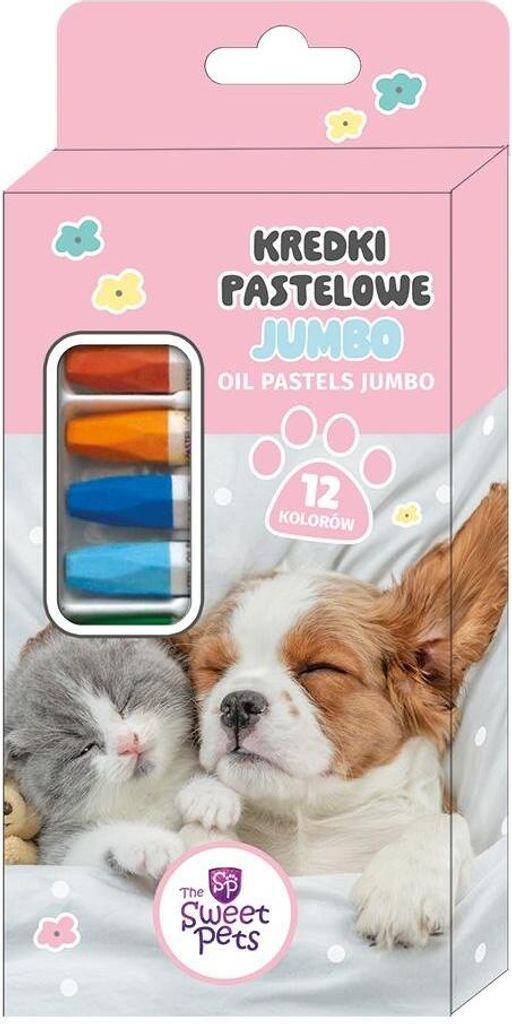 Jumbo-Pastellstifte The Sweet Pets 12 Farben