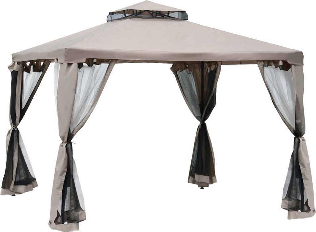 Outsunny Gartenpavillon Pavillon Gartenzelt mit 4 Produktbild 