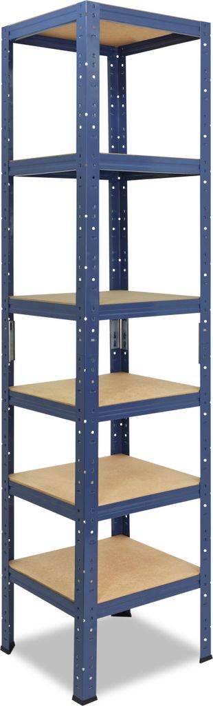 shelfplaza HOME 200x60x60 cm Schwerlastregal in blau mit 6 Böden und 145 kg Traglast pro Boden