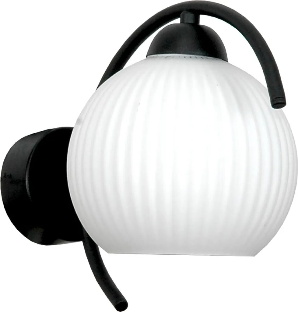 Applique murale moderne noire et verre blanc - Luminaire design Orion