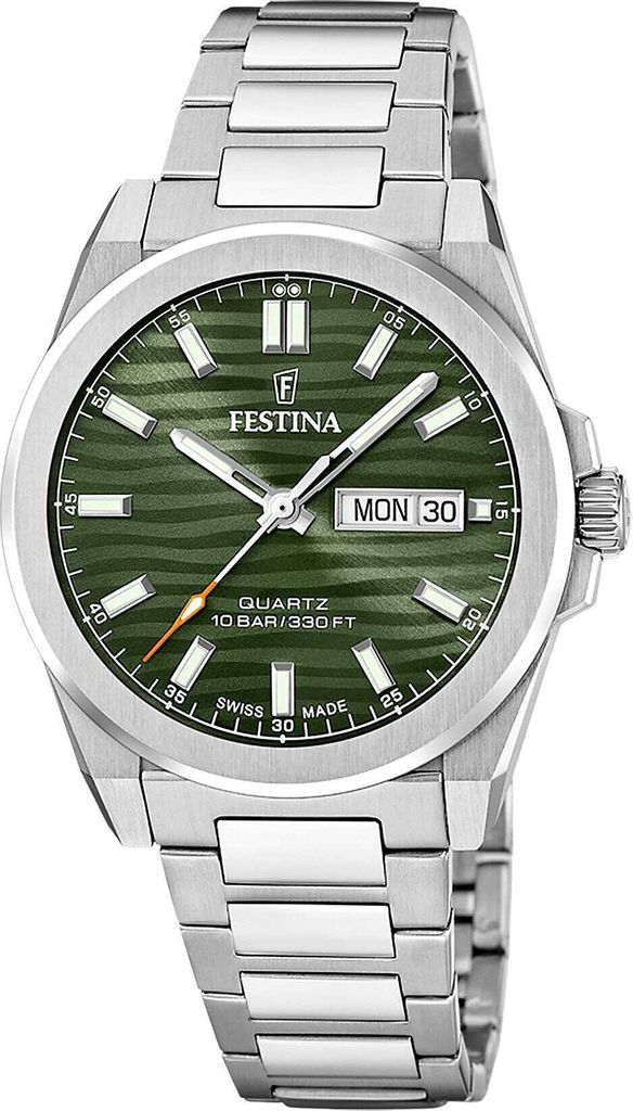 Festina Herrenuhr Swiss Made Armbanduhr Edelstahl silber Produktbild 