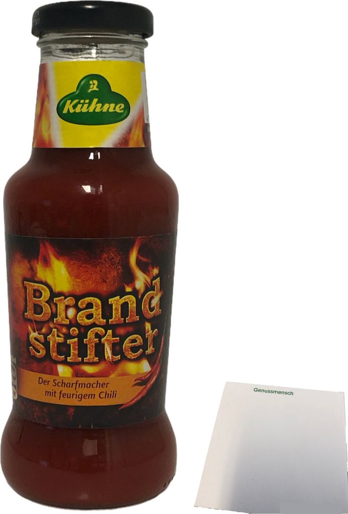 Kühne Würzsauce Brandstifter (250ml Flasche) + usy Block Produktbild 