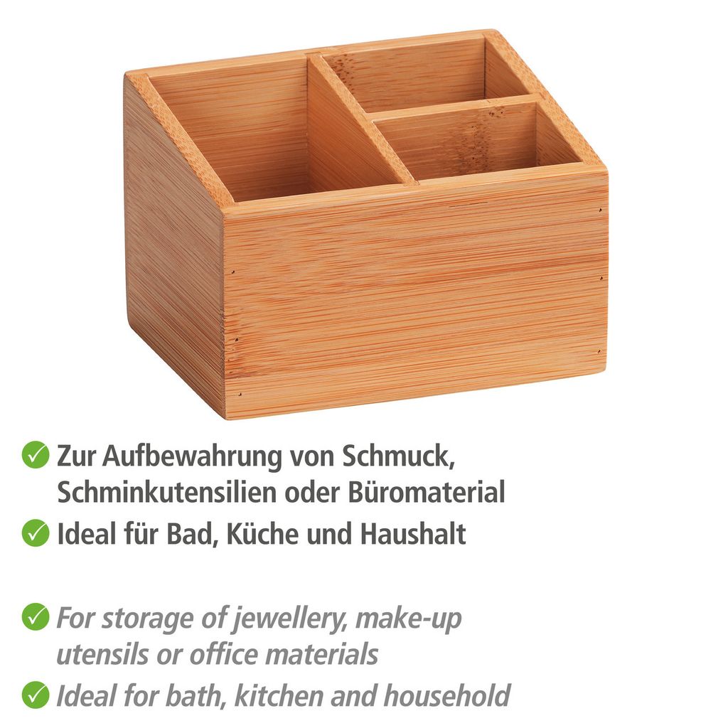 WENKO Bambus Organizer TERRA Box Aufbewahrungs Fcher Bad