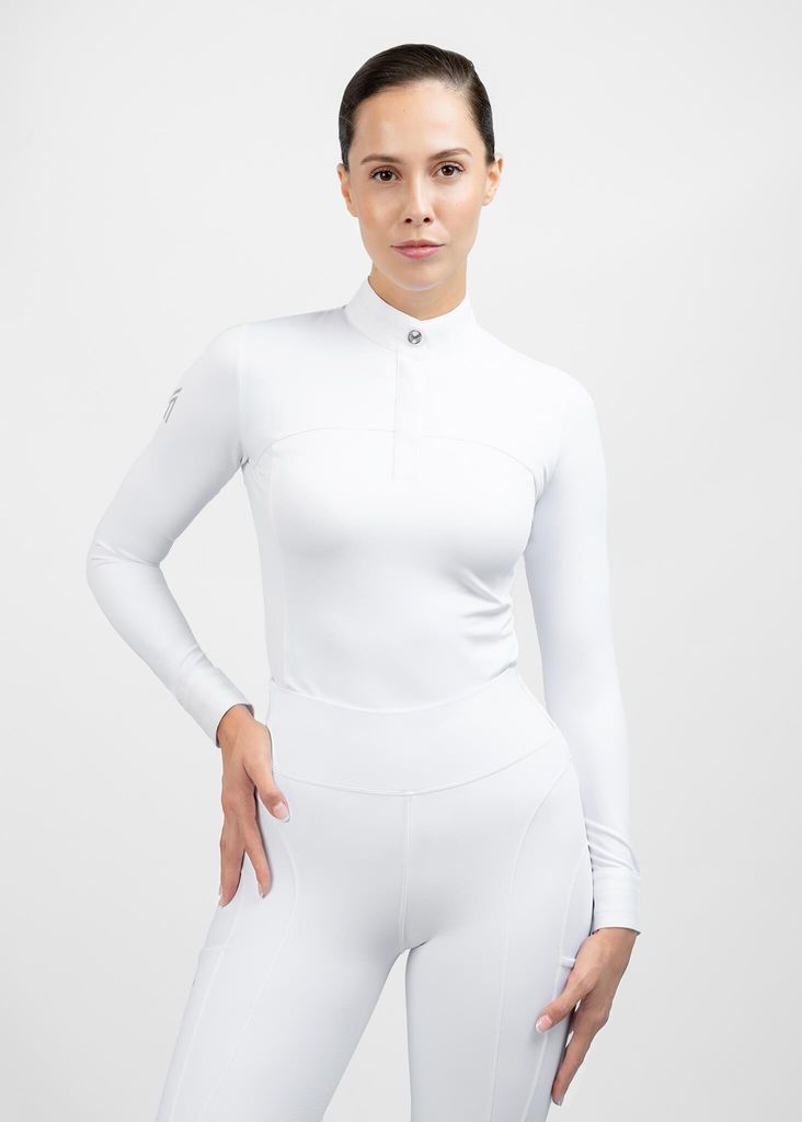 Maximilian Equestrian Turniershirt Era Long Sleeve Show Shirt White XXS