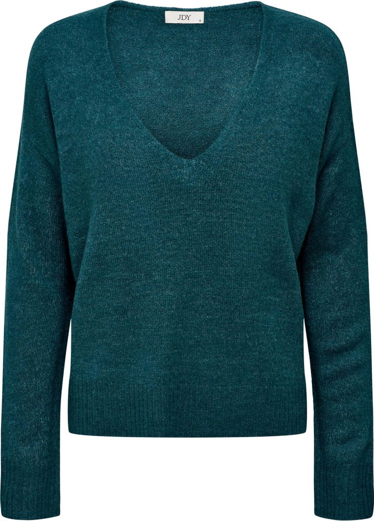 JDY Damen Fein Strickpullover V-Neck JDYELANORA Longsleeve Sweater | 38