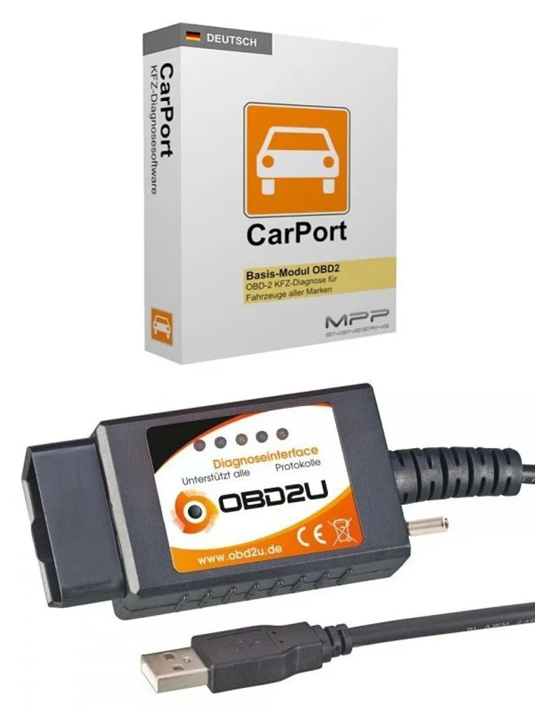 E327 Interfaccia Diagnostica USB OBD2 Software Tedesco - Auto Tuning