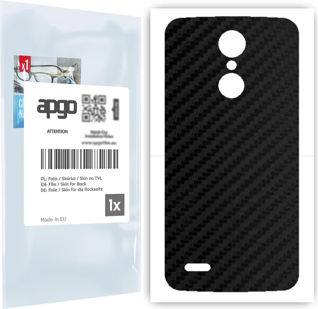 apgo Rückseite Schutzfolie für LG K8 (2017) -  Hinten Produktbild 