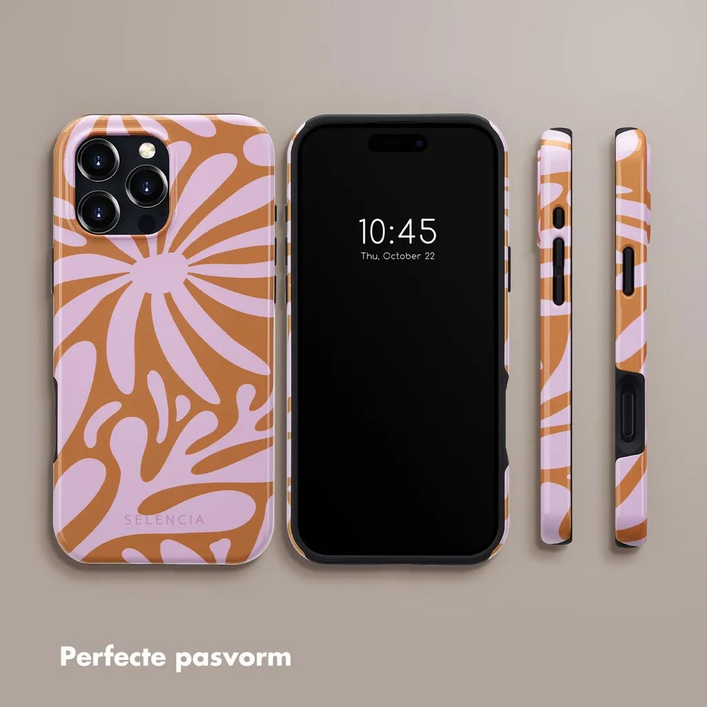 Selencia Vivid iPhone 16 Pro Max Case - Modern Bloom Pink MagSafe - 11