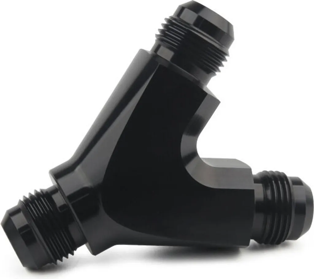Raccordo Y-Block AN10 a Dual AN6 Alluminio Nero - Tenuta Professionale - 3