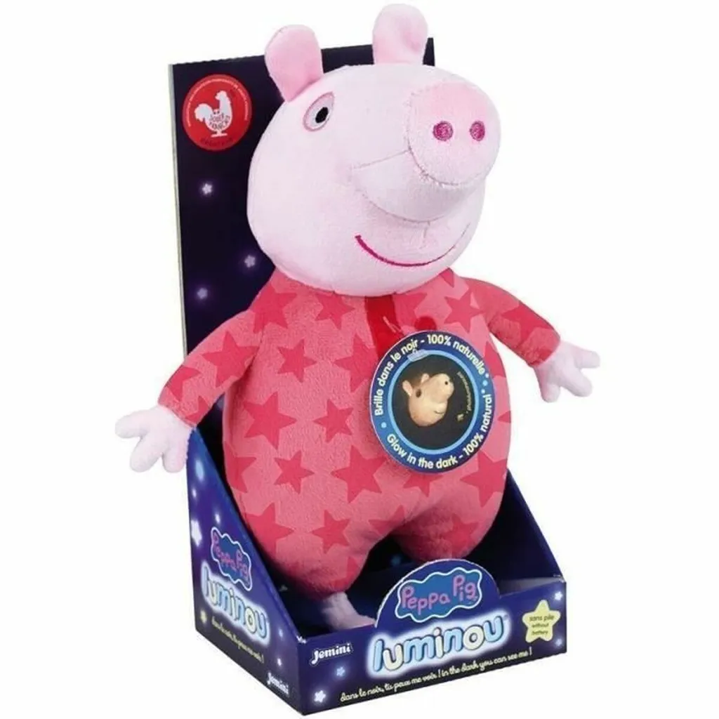 Doudou Peppa Pig Luminou Jemini 25cm original et phosphorescent