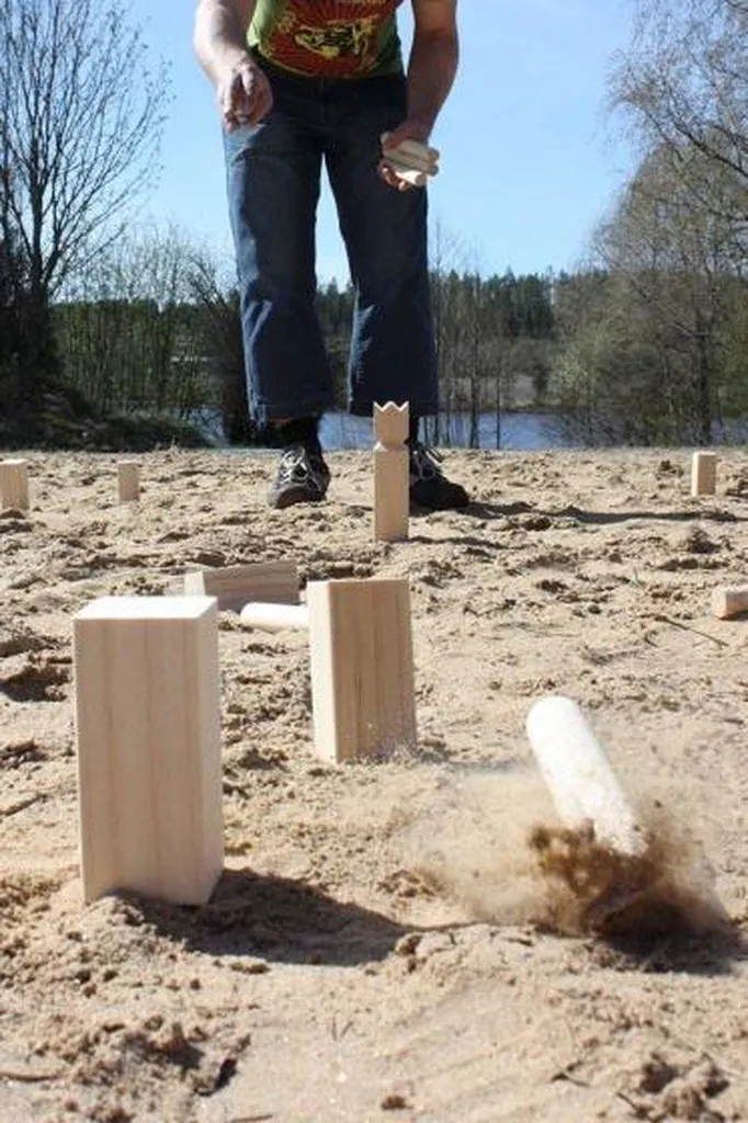 Jeu de Kubb Original en Bouleau - Set de Quilles Nordiques Classique