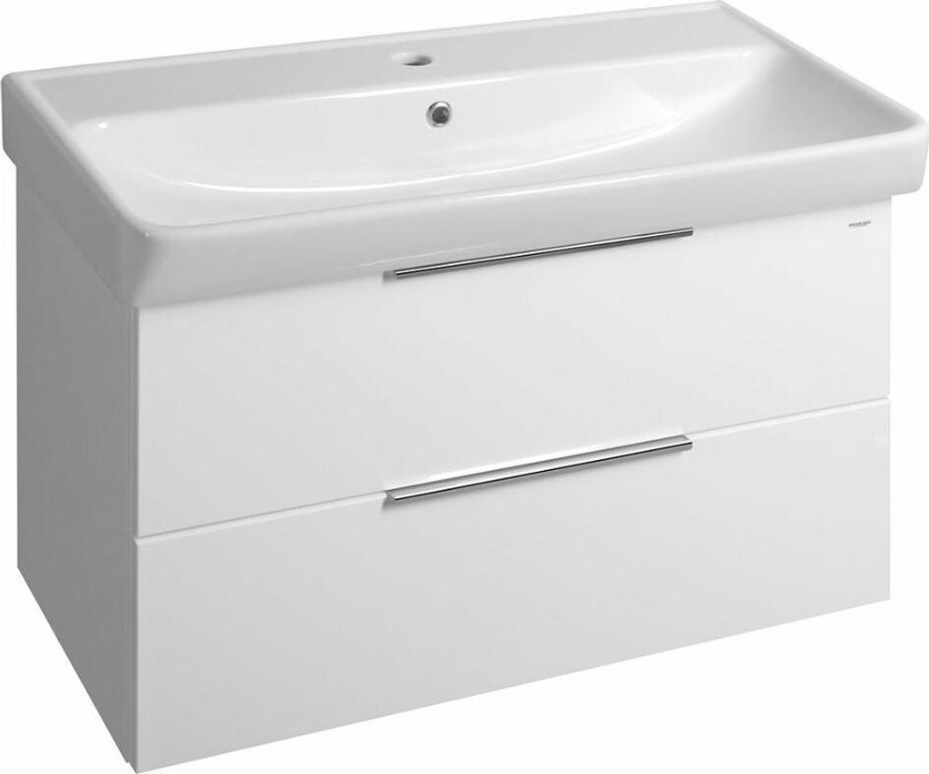 Bruckner NEON Unterschrank mit Keramik-Waschtisch 80x41,5 cm, weiß