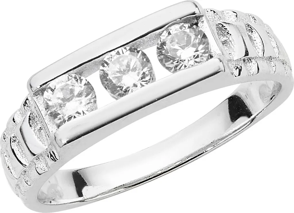 Bague Solitaire pour Enfant en Argent 925 et Zirconium Scintillant