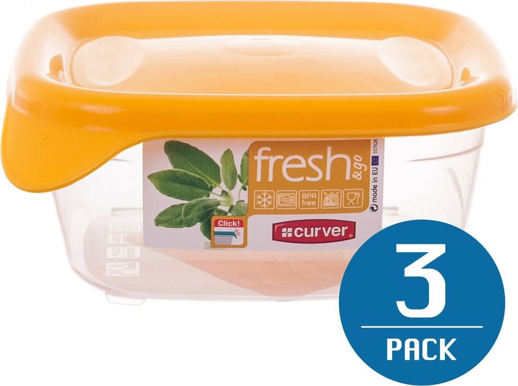 Curver Fresh&Go Lebensmittelbehälter 0,25l gelb-transparent