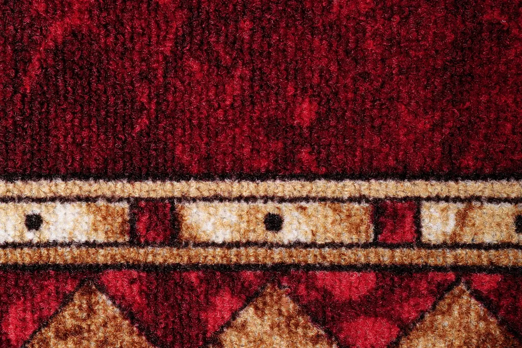 Tapis moderne rouge et jaune à poils courts antidérapant format 67x570 - 3