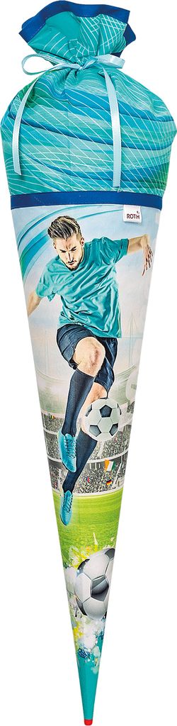ROTH Schultüte Stoffwunder Fußballstar 70 cm groß rund Produktbild 