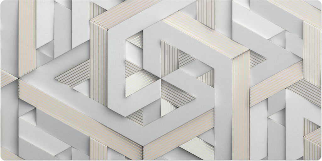 Geometrisches Gewebe– Schreibtischunterlage – Schreibtisch Tischunterlage – 120x60 cm – Unterlage Groß Schreibtischmatte