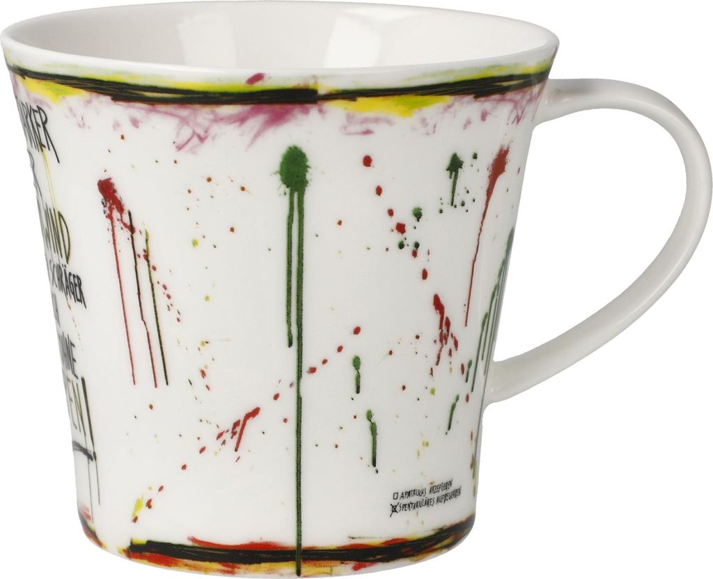 Goebel Coffee-/Tea Mug Frank Hummel Gegenwind, Fine Bone China, Bunt, 350 ml, 23800011