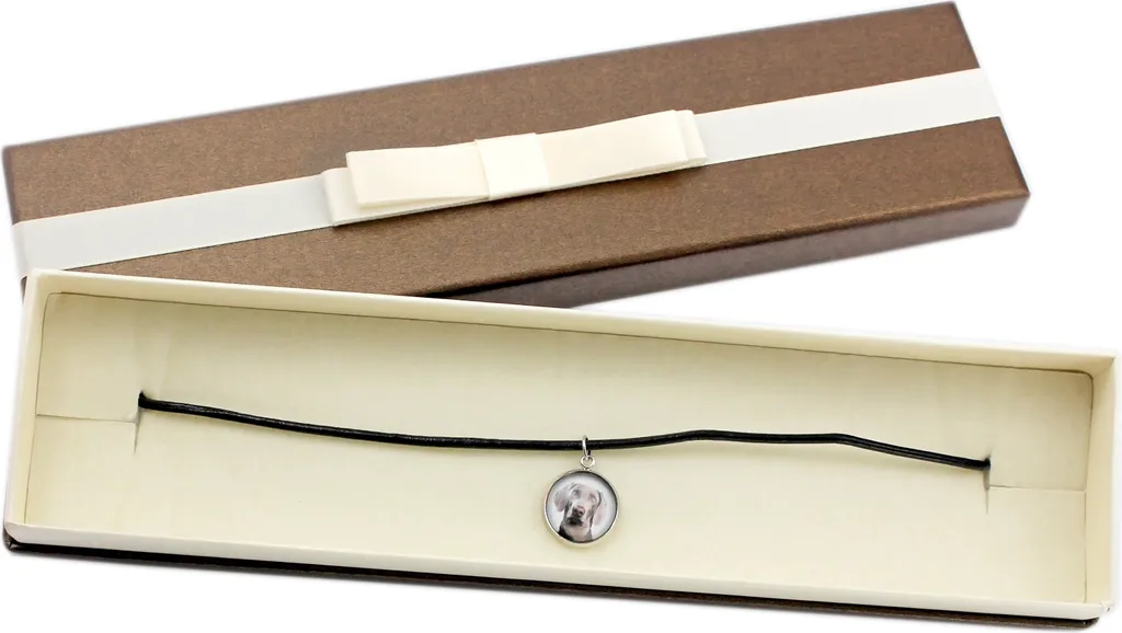 Idea Regalo Weimaraner: Collana Art-Dog Elegante con Confezione