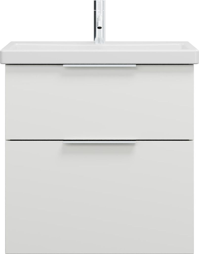 burgbad Eqio Keramik-Waschtisch inklusive Waschtischunterschrank, Breite 630mm, SEYQ063F6582C0001G0146