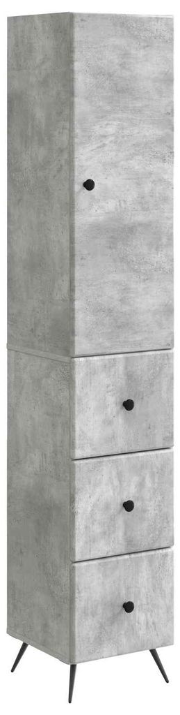 Schrankset 2 pcs Betongrau 34,5 x 34,5 x 90 cm Holzwerkstoff