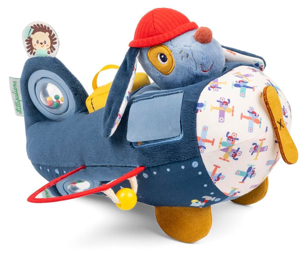 Lilliputiens Aktivitätsflugzeug Jules - pädagogisches Babyspielzeug 26cm