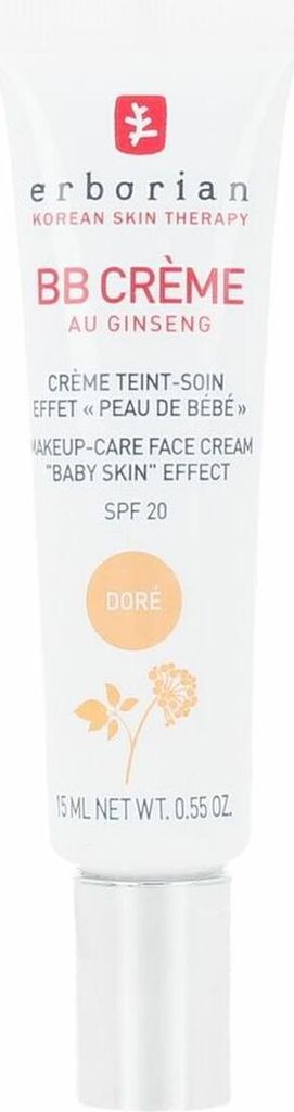 Erborian BB Cream, BB Cream, 15 ml, Unisex, gleicht Imperfektionen aus, Feuchtigkeitsspendend, Aufpolsterung, Weichmachend, Doré, Beige